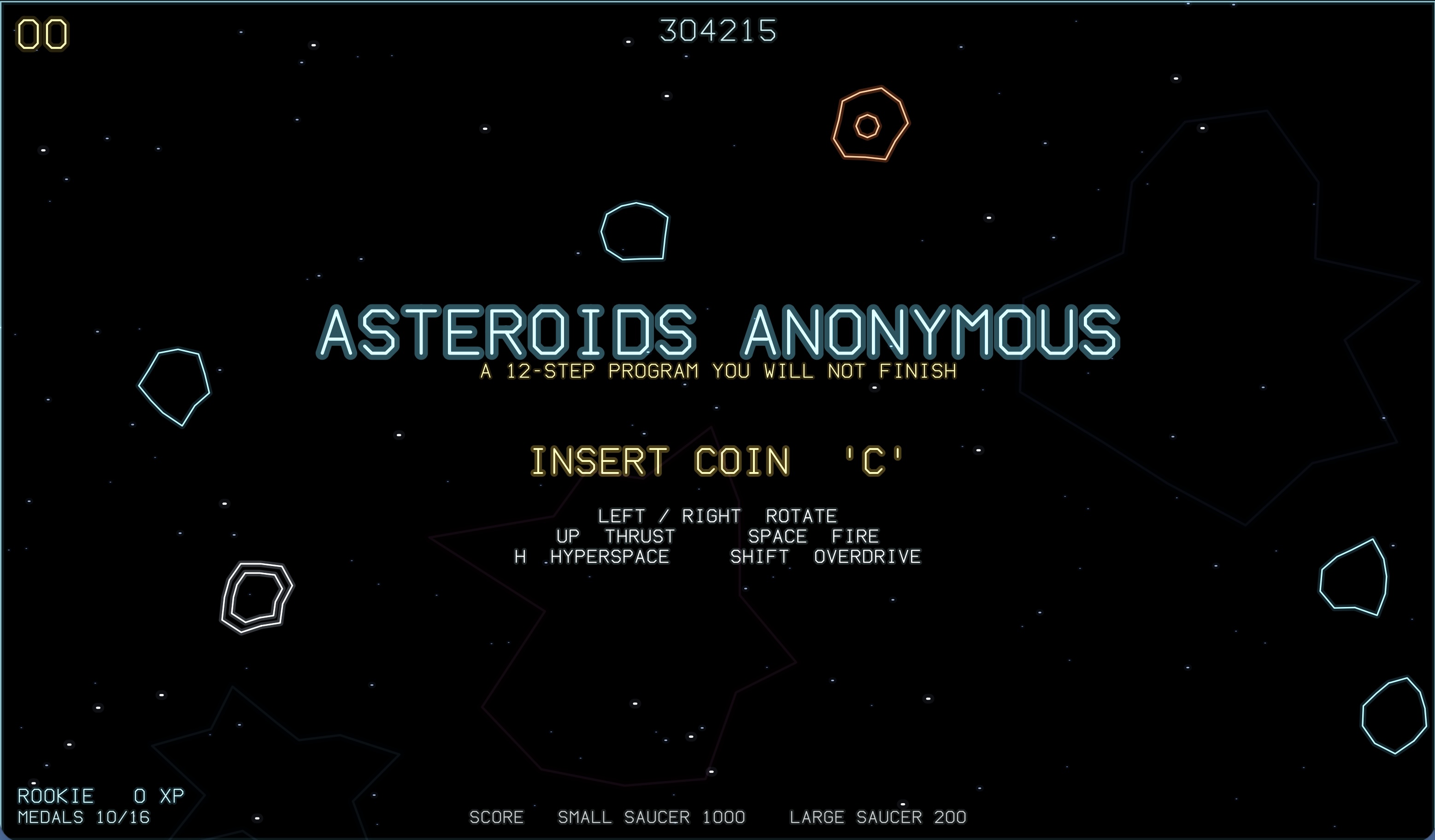 Asteroids Anonymous gameplay screenshot