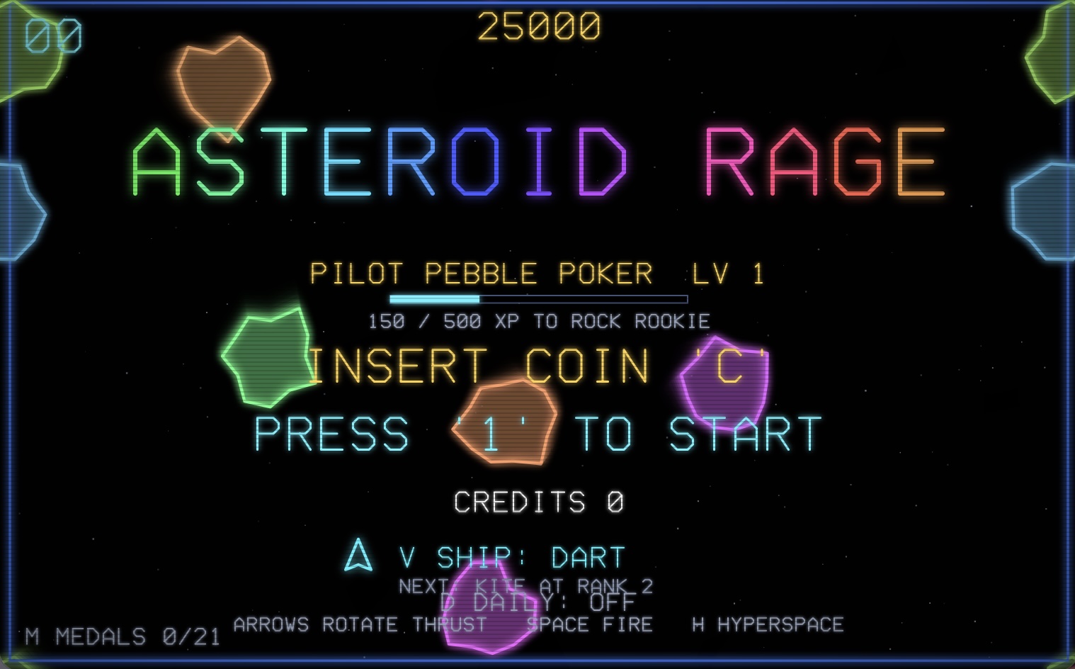 Asteroid Rage gameplay screenshot